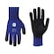 Ge Dotted Palm Coated Gloves, Micro Foam Nitrile, Dotted, Royal Blue/Black, M 24 PK GG216M - alternate 1